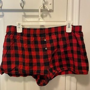 PINK buffalo check sleep short